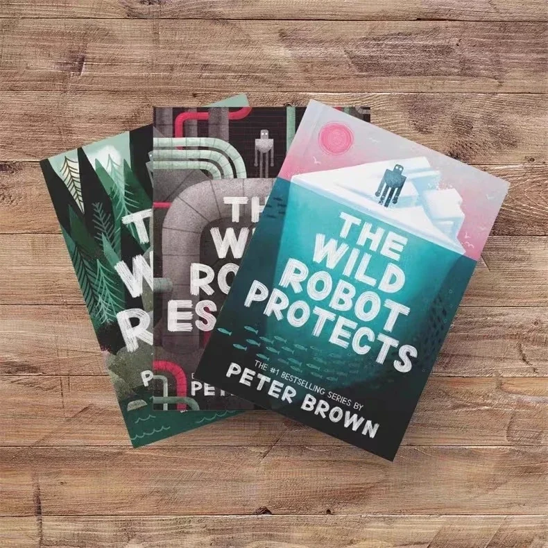 3 libriIl robot selvaggio di Peter Brown Libro in brossura in inglese - immagine 2
