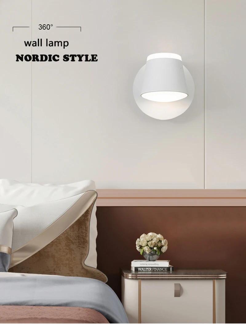 swing arm wall lamp Creative Rotatable Wall Lights Nordic Bedroom Bedside LED Wall Lamps New Double-head Acrylic Sconces Home Decor Adjustable бра wall lights interior