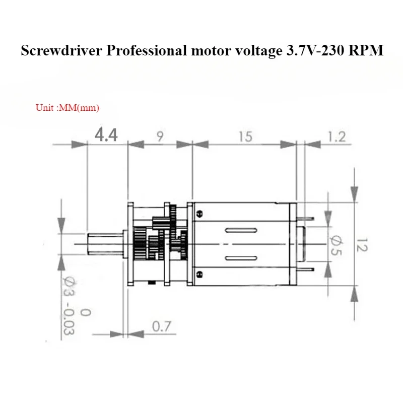 N20 Slow down DC3.7V Electric Screwdriver Motor Accessory