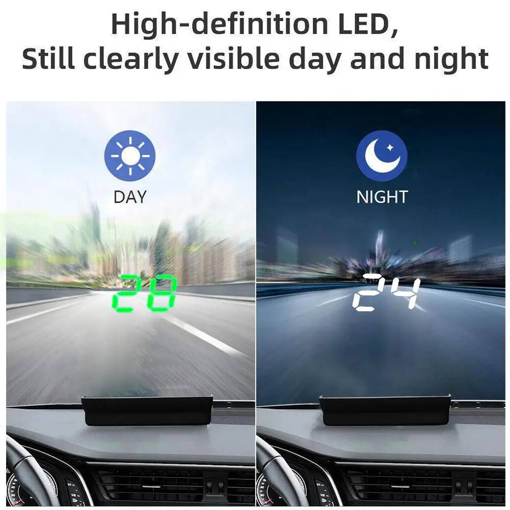 Display Head-Up HUD da montare sul parabrezza, proiettore di velocità GPS, tachimetro digitale per tutte le auto, accessori elettronici per auto, KMH - Image 5