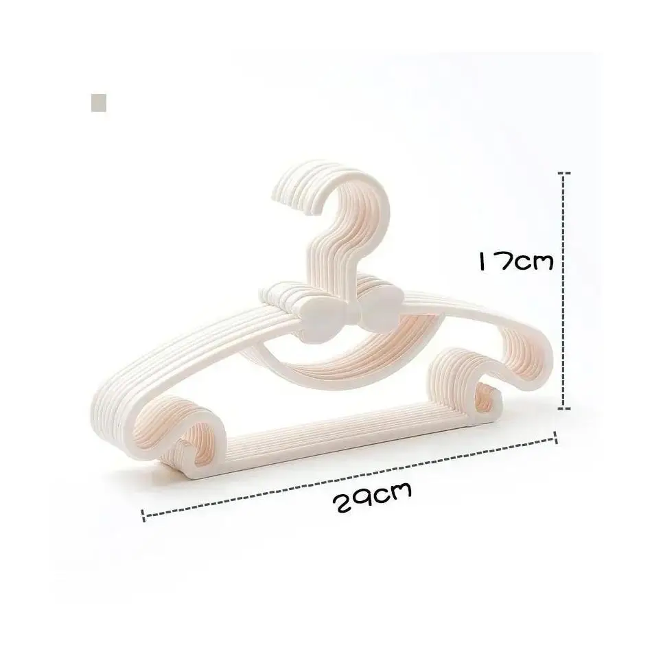 5 Pcs Portable Clothes Hanger Kids Children Toddler Baby Coat Storage Plastic Hangers Hook Household Clothing Organizer