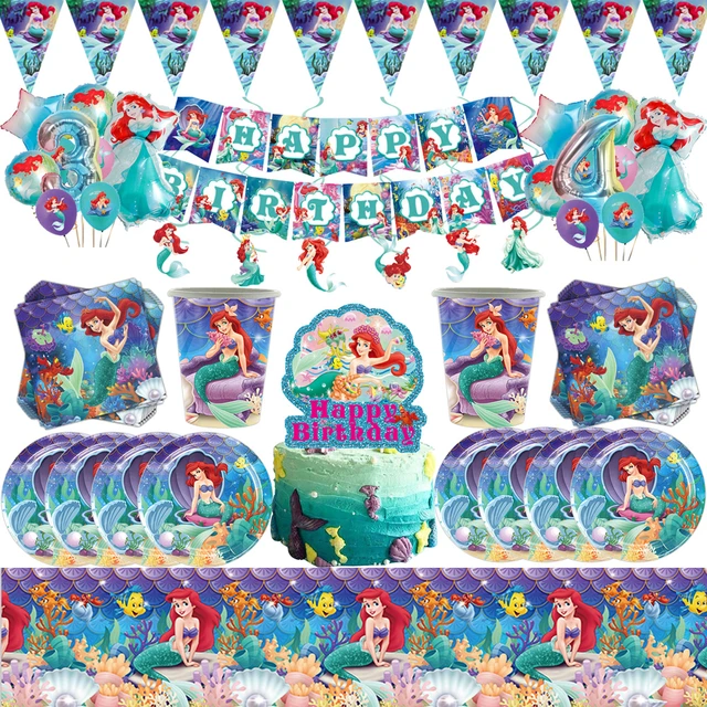 Décoration de Cupcake en papier dégradé, thème de sirène, Table, Dessert,  tasse à bordure, violet, décor de fête d'anniversaire, pour enfants,  garçons et filles - AliExpress