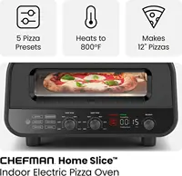 Indoor Pizza Oven - Makes 12 Inch Pizzas in Minutes, Heats up to 800°F - Countertop Electric Pizza Maker with 5 Touchscreen Pres 2