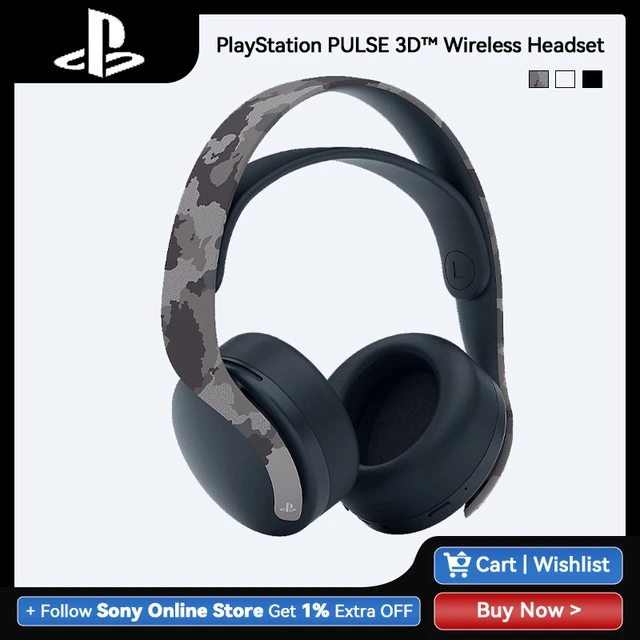 PlayStation PULSE 3D Wireless Headset, Midnight White PS5