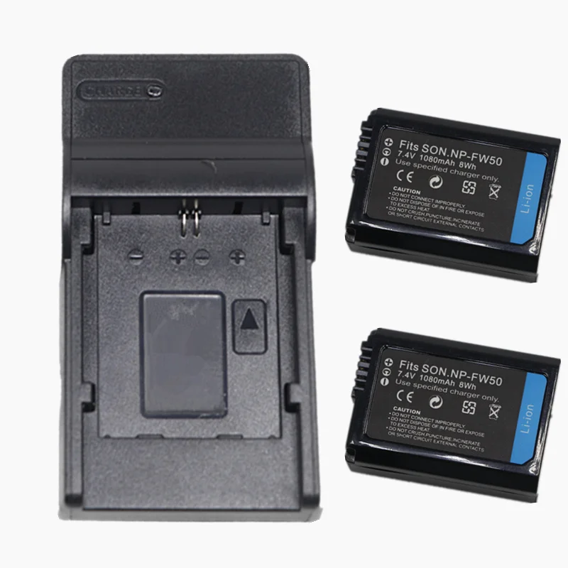 Batteria Per Fotocamera Np-Fw50 O Caricabatterie Usb Per Sony Nex-6 Nex-7 Nex-C3 Nex-C5 Nex-F3 Slt-A33 Slt-A35 Slt-A37 Slt-A55 Zv-E10