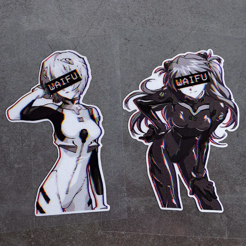 

Anime Sticker Cartoon Anime Warrior Girl Reflective Waterproof Car Sticker For Body Window Luggage Skateboard Scratched Decal