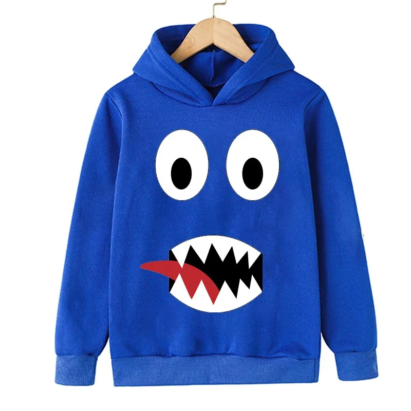

Anime Children Clothing Hoodie Boys Girls Tops Spring Sweatshirr Black White Red Blue Coat
