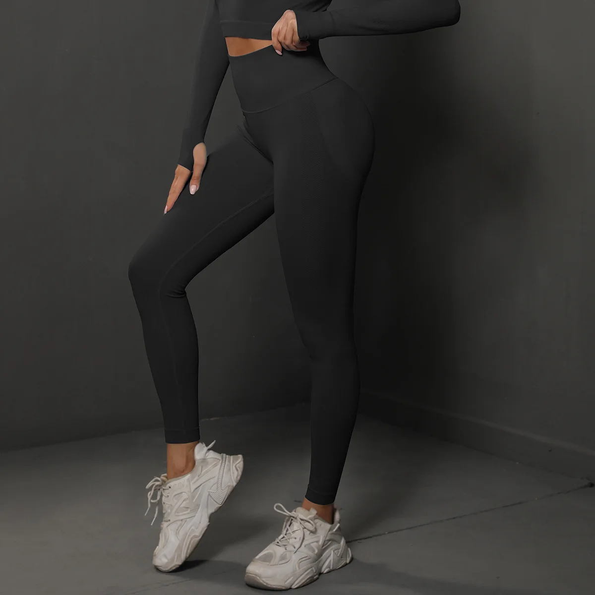 Po-Lifting-Leggings mit hoher Taille für Damen, Bauchkontrolle, Po-Lifting-Effekt, butterweiche Gym-Yoga-Hose, Push-Up-Effekt – Detail 15