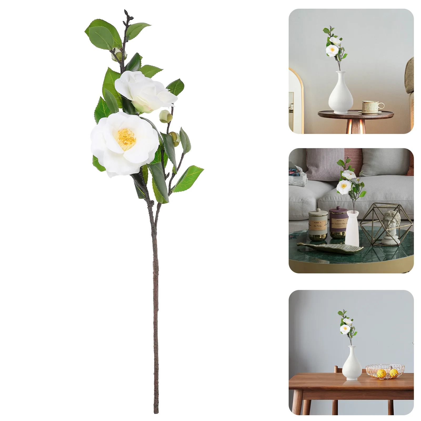 

Artificial Camellia Flower Faux Flower Silk Peonies Hydrangea Camellia Bouquet Decor Flower Pick Faux Peony Flower