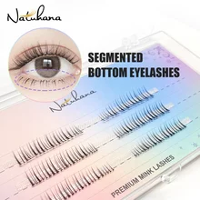 

NATUHANA Bottom Lashes 6 MM Short Individual Natural Mink Eyelash Extension Lower Under Lash Extension Makeup Tool Dropshipping