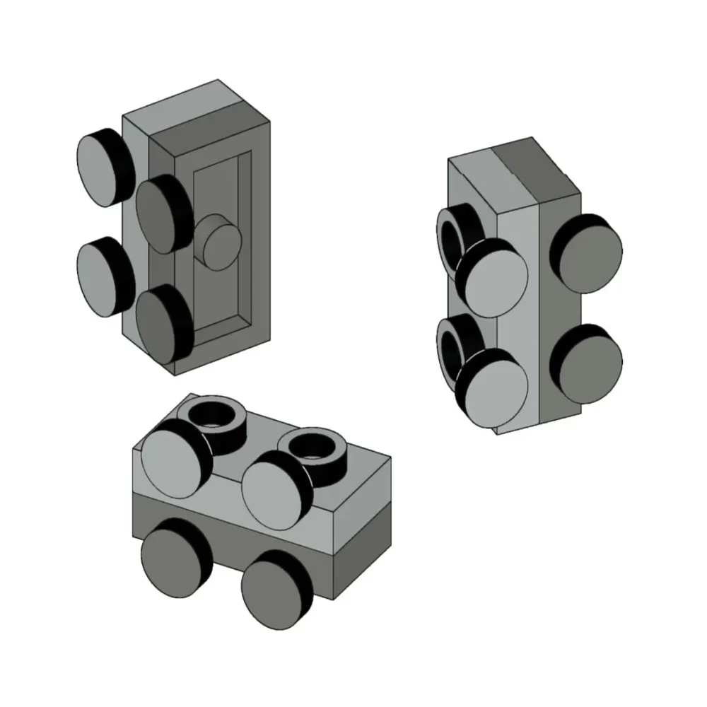MOC 10PCS 3023 특수 플레이트 1x2 두 포인트 빌딩 블록 가져 오기 키트 스티어링 브래킷 보드 벽돌 입자 장난감 어린이 선물
