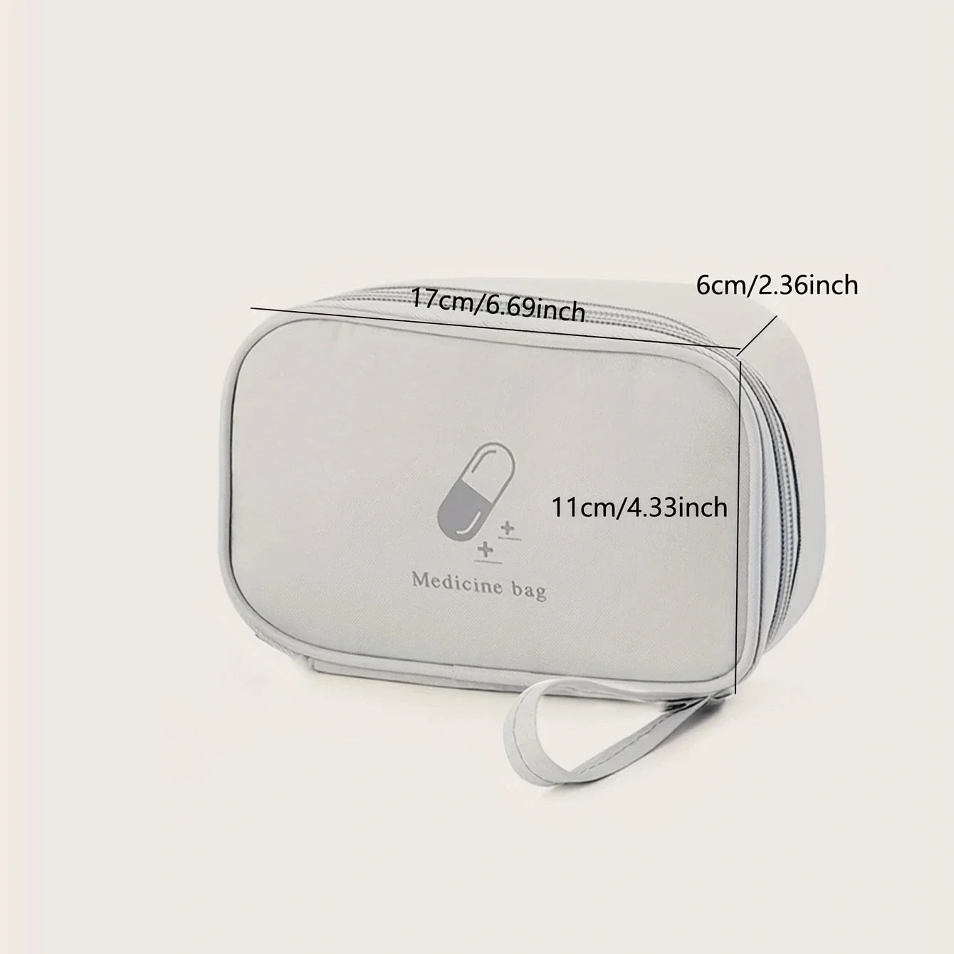 1pc Portable Medicine Bag  First Aid Kit Medical Organizer Outdoor Travel Pouch, Emergency Medical Supplies Storage Case