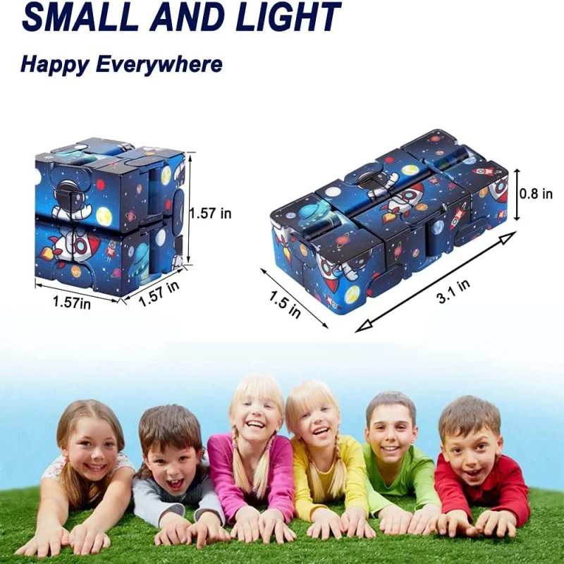 3D Infinity Magic Cube Starry Sky Square Puzzle Toys Four Corner Maze Toys Children Adult Decompression Relaxing Toy