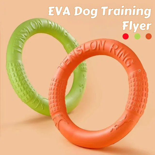 Waterproof Floating EVA Dog Training Flyer – Interactive Tug Ring & Chew-Resistant Flying Disc, Multi-Functional Fitness Toy
