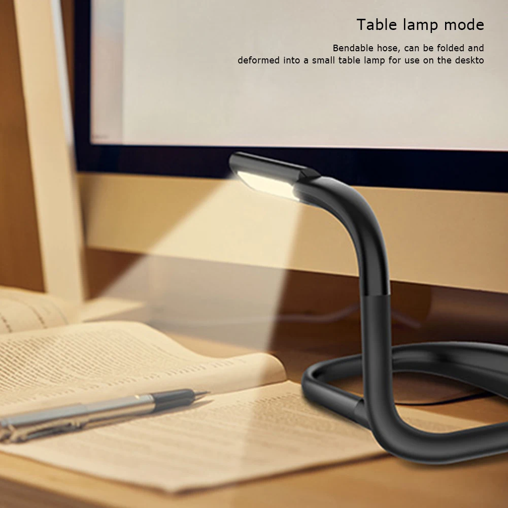 Book Light Eye-Caring Outdoor Neck Light Stepless Dimming Last Up To10H USB Rechargeable 270 Degree Flexible for Reading Running