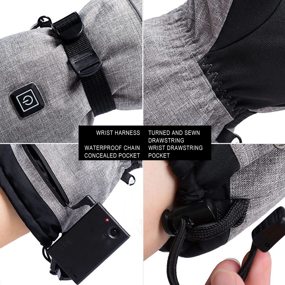 Waterproof Thermal Electric Gloves for Hiking Skiing