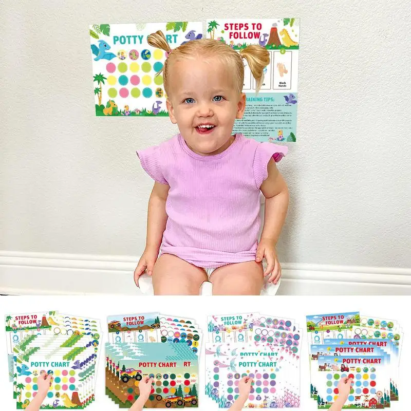 

Potty Training Rewards Fun Sticker Chart Kids Reward Chart Potty Prizes Toilet Games Potty Training Reward For Girls Boys