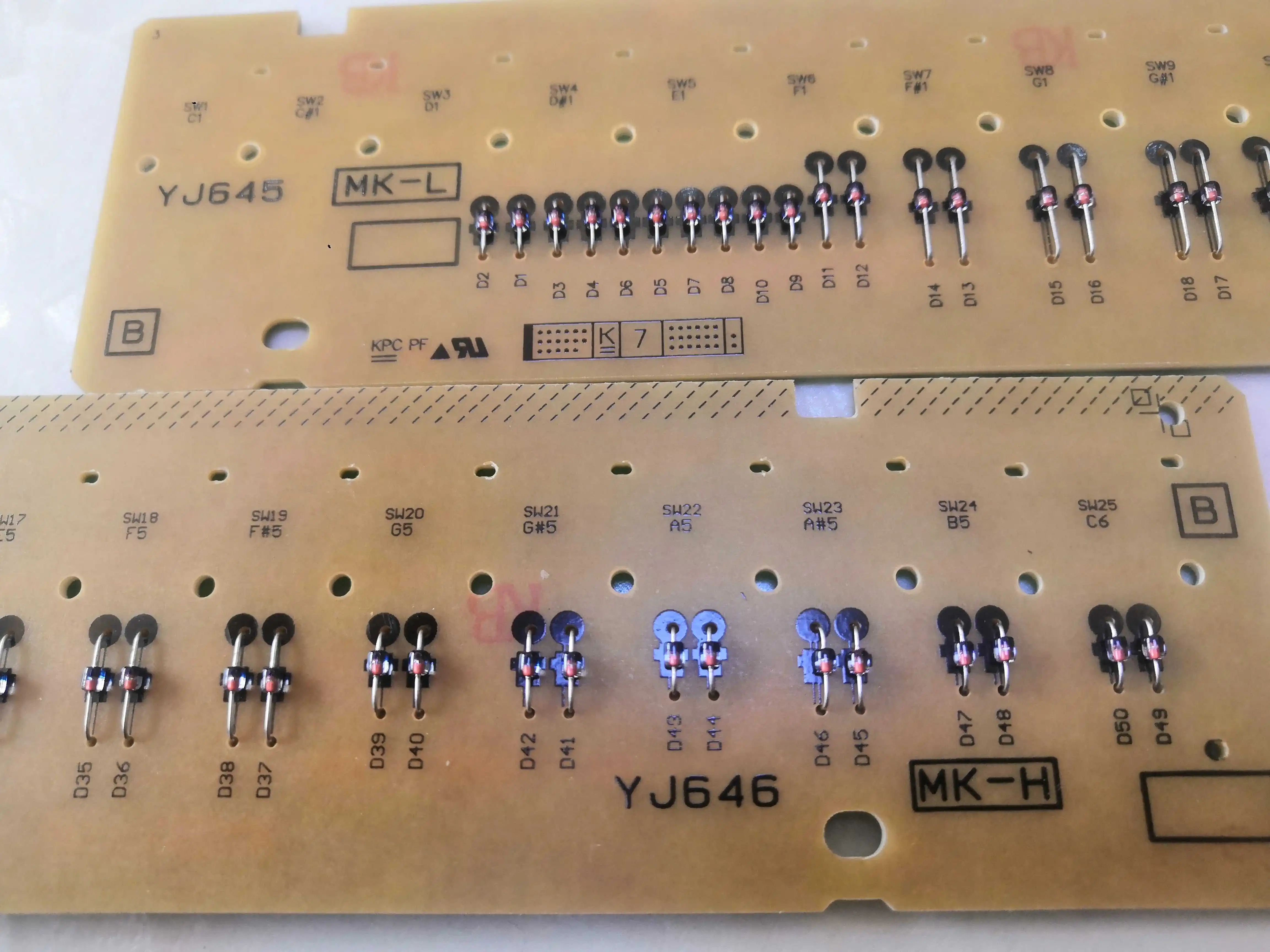 Dla Yamaha PSR- SX700 SX900 SX950 klucz kontaktowy Mk płytka PCB YJ645 YJ646