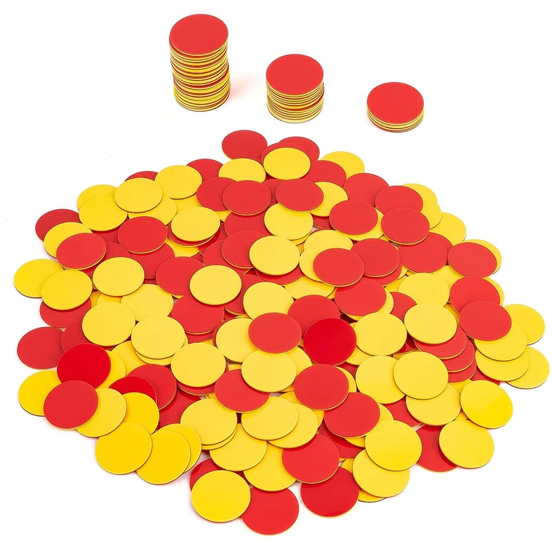 

50Pcs 25MM Counting Chips For Kids Math Montessori Games Educational Toys Juegos De Mesa Familiares Divertidos