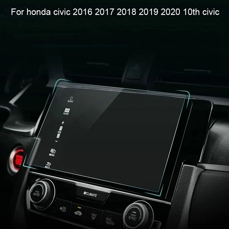 

For Honda Civic 2016 2017 2018 2019 2020 10th Civic Car Touch GPS Navigation Screen Protective Toughened Tempered Film