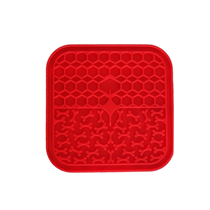 thumbnail image 1 of Almohadilla de silicona para lamer Almohadilla para lamer para perros Baño de mantequilla de maní Comedero para lamer de alimentación lenta Alfombrilla para lamer para gatos Alfombrilla para lamer par, 1 of 5