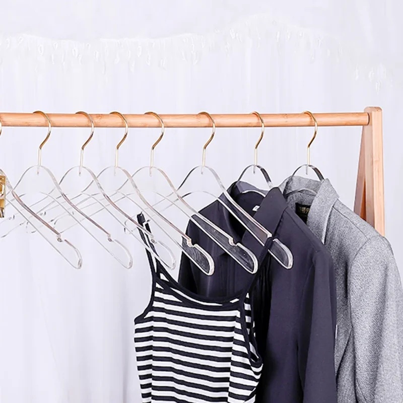 Crystal Acrylic Hanger Clothes Organizer Suit Rack,Anti-slip Coat Pants Hanger Closet Storage Skirt Dress Space Saving,10Pcs ﻿ 4