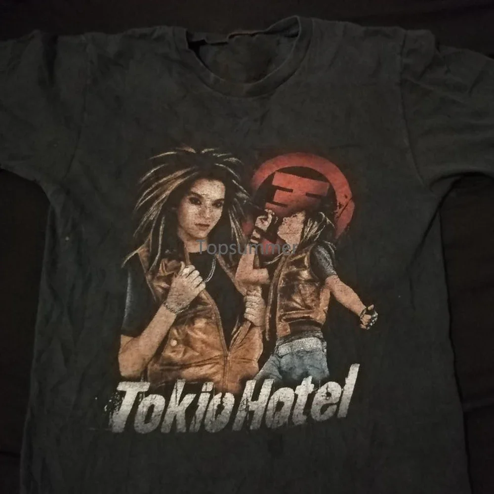

Retro Tokio Hotel Band T-Shirt Black Short Sleeve All Sizes S To 5Xl Jj2504