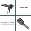 Bathtub Shower Faucet Single Handle Spout Mixer Tap With Hand Shower Wall Mount Platform Bath Mixer Water Faucet Wall Mounted 5
