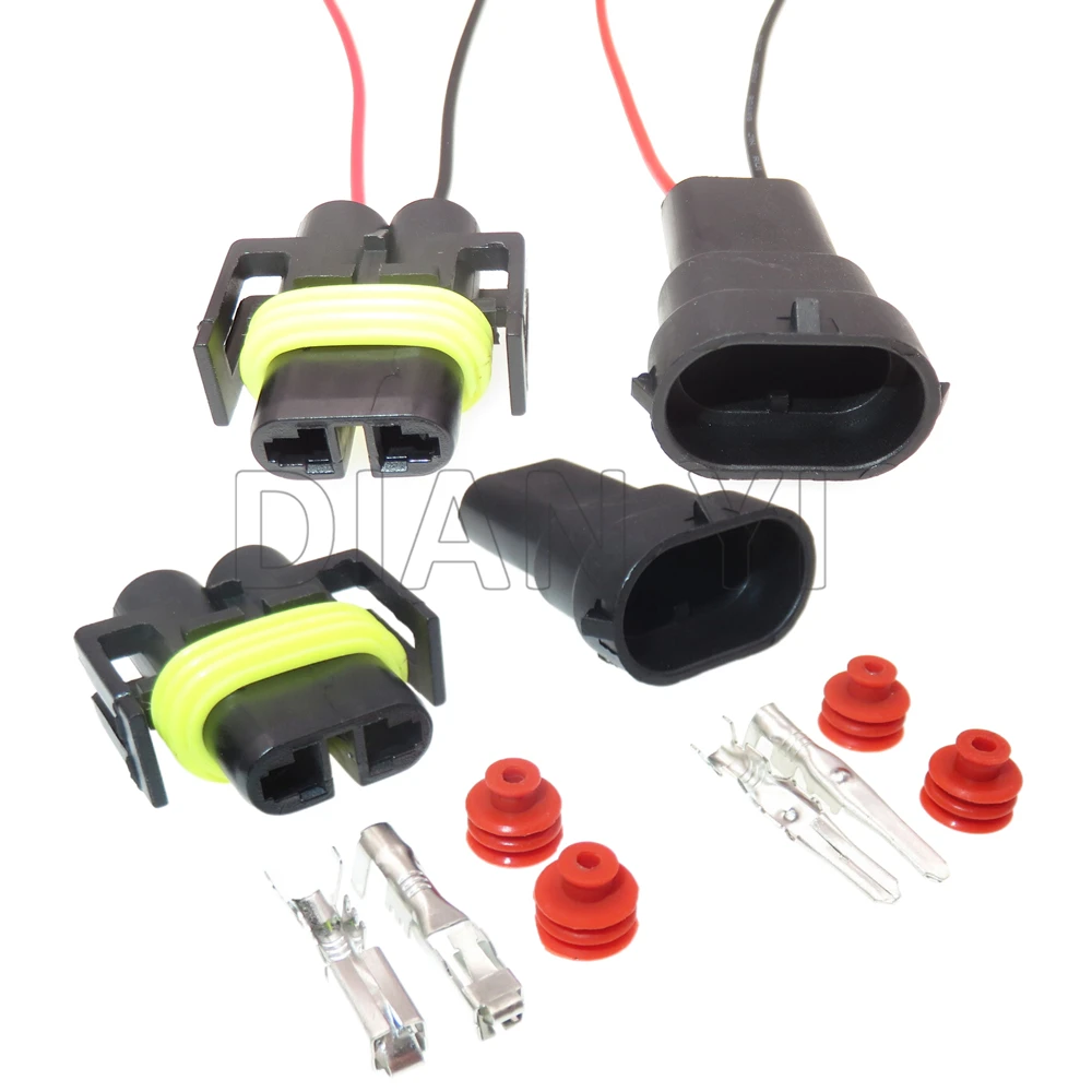 

1 Set 2 Way Starter Auto Fog Lamp Plastic Housing Waterproof Wire Socket With Cables 12124819 12124817 For H8 H9 H11 880