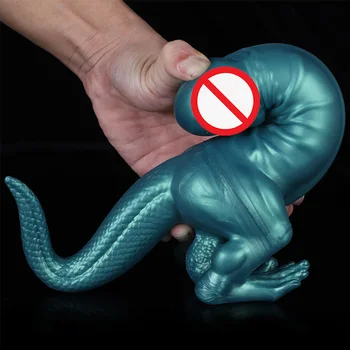 Dinosaur Shape Huge Anal Dildo Liquid Silicone Anal Plug Monster Prostate Massager Thick Adult Sex Toy G Spot Anal Play 6