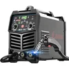 140Amp MIG Welder, 110V Flux Core MIG/Stick/Lift TIG 3 in 1 MultiProcess Welding Machine with Synergy 1