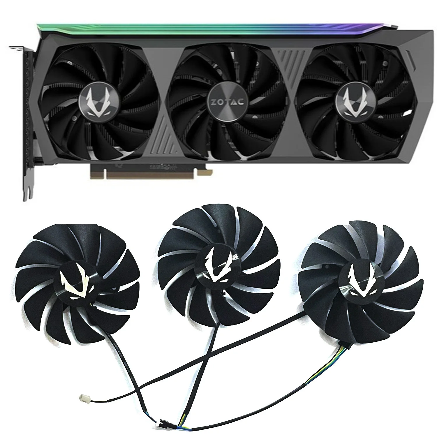 Nuovo 89Mm 4Pin Dc 12V 0.40A Muslimex Rtx 3080 3090 Gpu Ventola Per Zotac Rtx 3070 3070Ti 3080 3080Ti 3090 Amp Ventola Di Raffreddamento Grafica