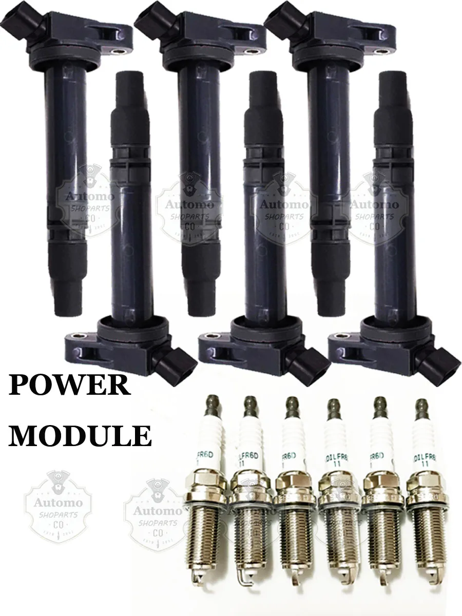 6 Zündspulen-Zündkerzen für 3.5 V6 Toyota Sienna Avalon Camry Highlander Rav4 Venza Lexus RX350 ES350 RX450h 07-15 9091902250 – Detail 1