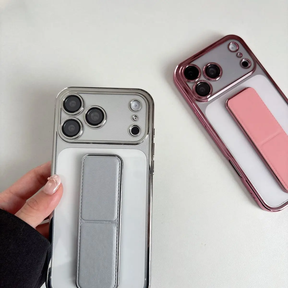 Magnetic Stand Kickstand Silicone Soft Protective Case with Wrist Strap and Air Support
