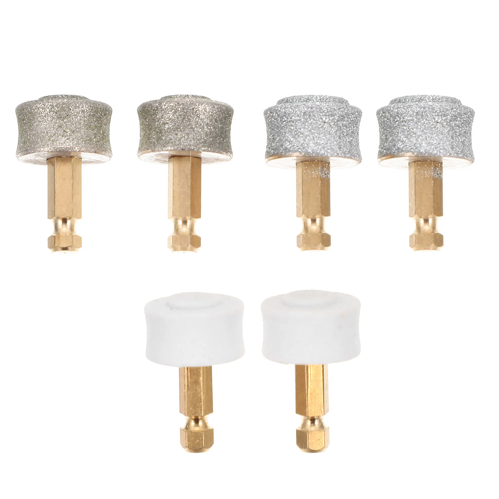 6pcs 전기 네일 그라인더 비트 내구성 있는 코런덤 교체용 샌딩 헤드 (강아지, 고양이, 새끼 강아지 발톱 다듬기, 애완동물 미용 도구)