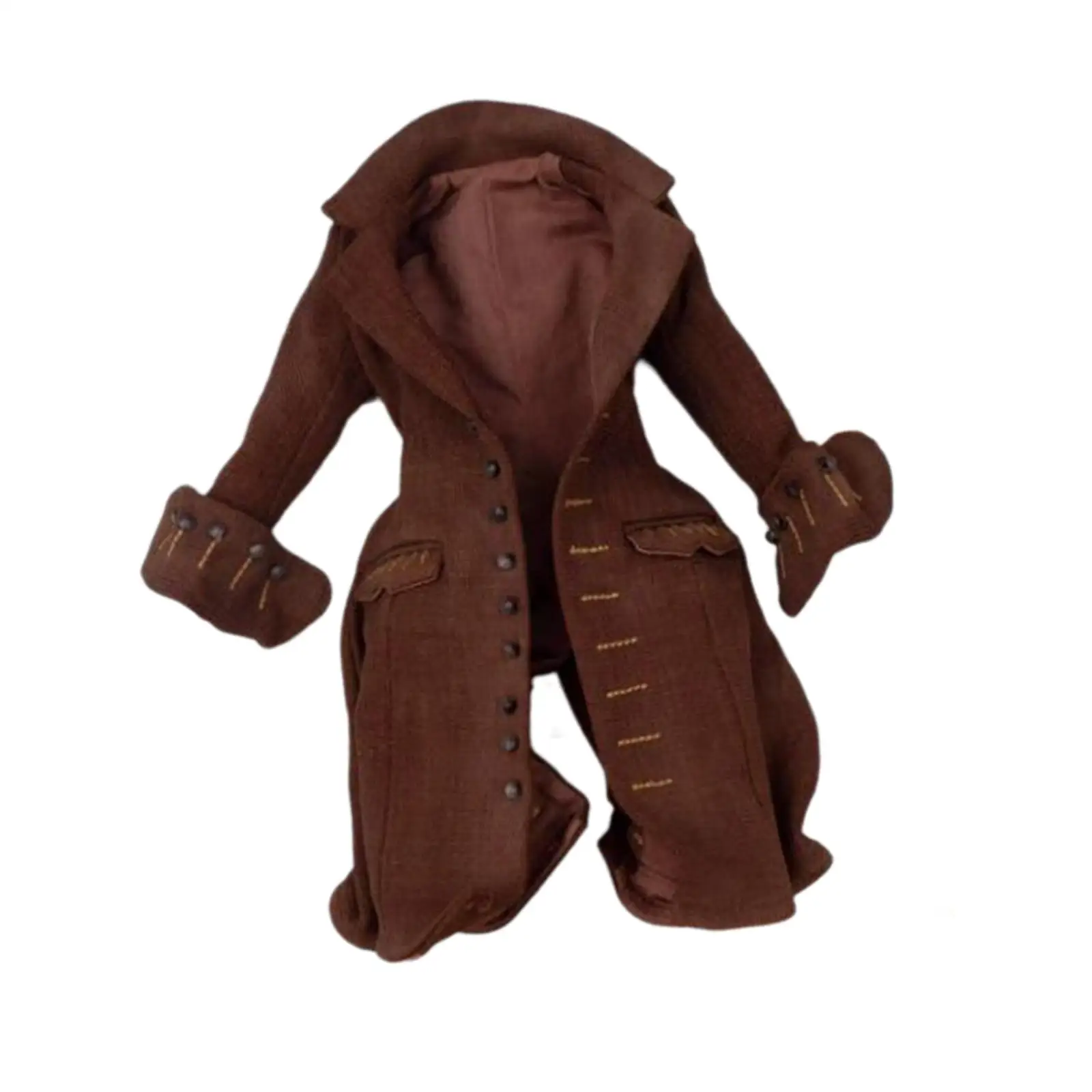 

1:6 Scale Soldier Long Overcoat Outwear Handmade Winter Coat Cosplay for 12'' Action Figure and BJD Doll Dress up Accessory Body