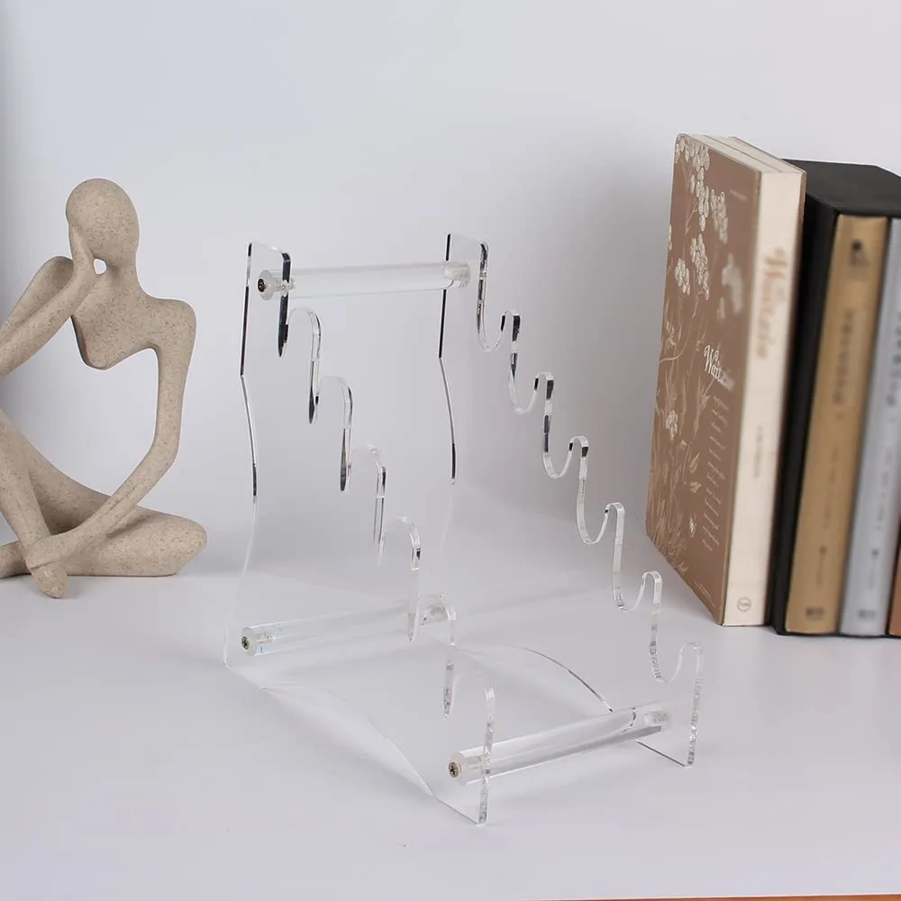 Transparency Knife Display Stand Acrylic Display Stand Clear Acrylic Display Riser Shelf Detachable Transparent DIY Storage Tool