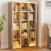 Living Room Furniture 15 Cube Bookcase Storage Shelf Organizer with LED Lights, 5 Tier Bookshelves and Bookcases Display Shelves 1