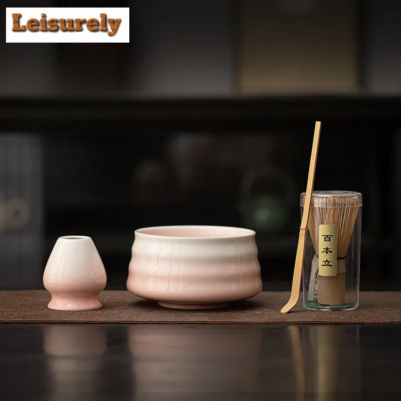 Japanese Thread Matcha Tea Set Safe Bamboo Whisk Teaspoon Tea Sets Matcha Bowl Matcha Whisk Holder For Tea Lovers Tea-maker Tool