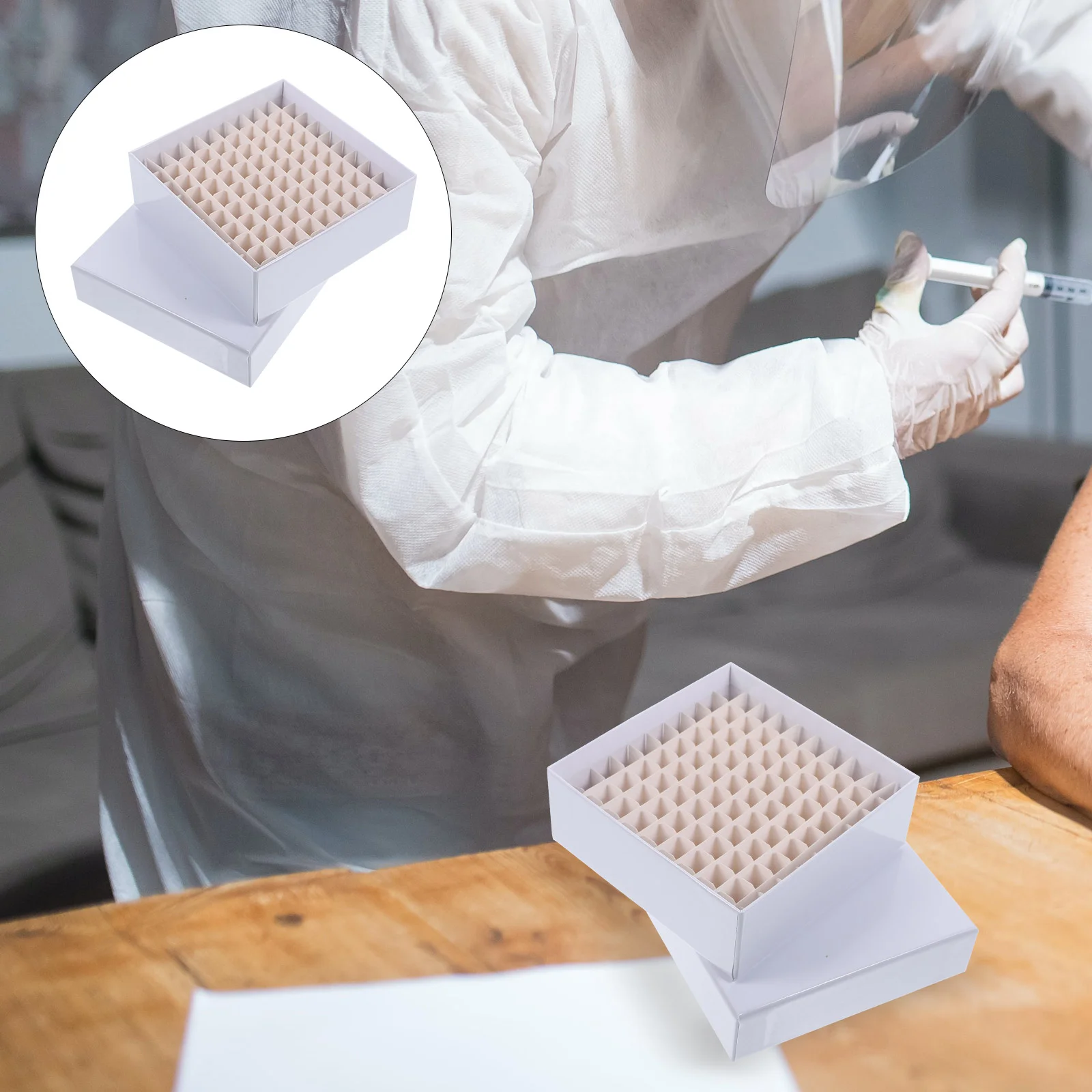 

Трубчатый контейнер, держатель центрифуги Cryobox, белый криогенный контейнер для микроцентрифуги