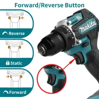Perceuse à percussion Makita DDF487 13 mm sans balais, 18 V, lithium-ion, pour usage domestique, tournevis électrique à couple élevé, batterie Makita 18 V 3