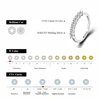 URMYLADY Real D Color 7 Stones 3mm Full Moissanite Row Rings S925 Sterling Silver Plate Pt950 Simple Jewelry For Wholesale 5