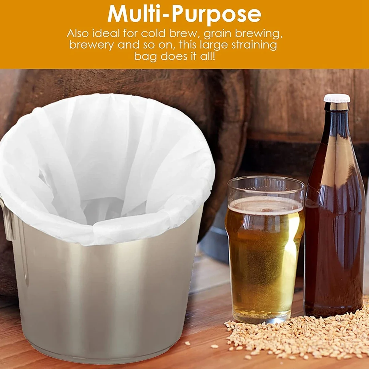 Beer Homebrew Filter Bag for Brewing Malt Wort Mesh Strainer Reusable Food Filter Bags Fine Mesh Strainers for Beer Brewing Bag beer brewing equipment beer brewing strainer bag