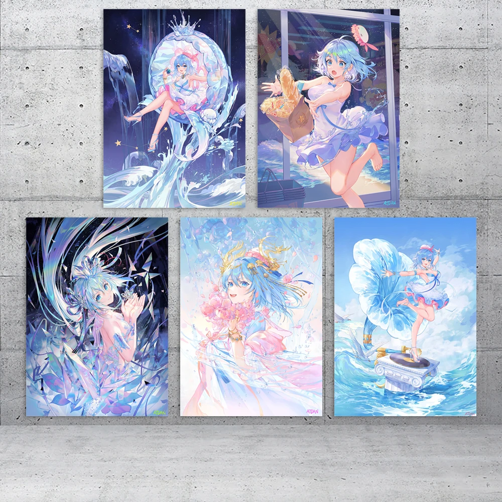 

HD Anime Prints Beautiful Canvas Wall Art Girl Painting Janpanese Pictures Home Decoration Cute Poster Living Room No Framework