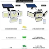 Solar Lights Outdoor 278 LED 1200LM Solar Flood Security Lights with Motion Sensor IP65 Waterproof 4 Heads Spot Wall Light 4