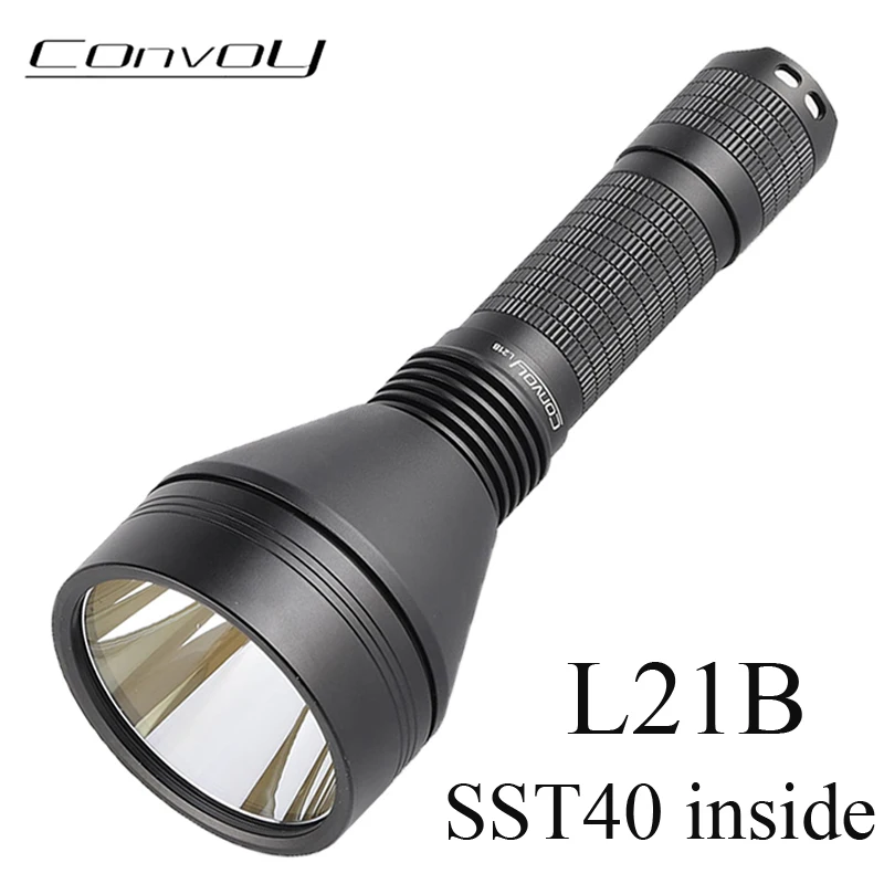 Convoy l21b-キャンプや狩猟用の超高輝度長距離ランプ,LEDライト,L21b