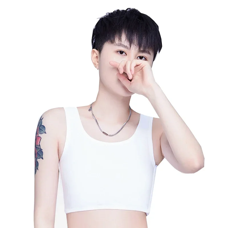 Chest Binder HaleyChan 3 Rows of Hook Mesh Breathable Plus Size Chest Binder for Tomboy Trans Lesbian Crossdresser FTM Corset Strapless Top