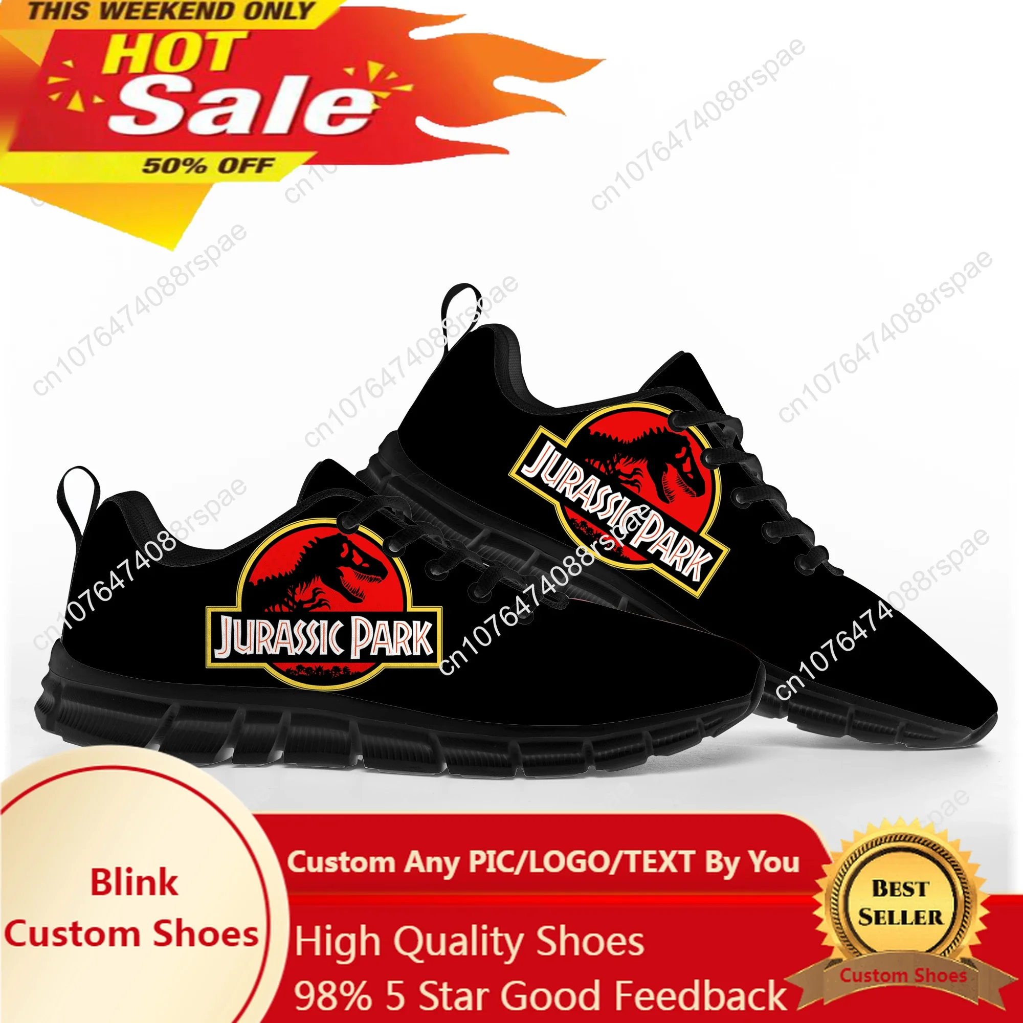 

Dinosaur World Cartoon Jurassic Park Sports Shoes Mens Womens Teenager Kids Children Sneakers Custom High Quality Couple Shoe