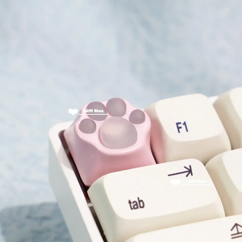 Cat Claw Key Cap Jogos Cat Paw Faça Você Mesmo Key Cap para Teclado Mecânico Urso Garras Soft Feel Silicone Backlit Liga de Alumínio Keycaps - Imagem 6