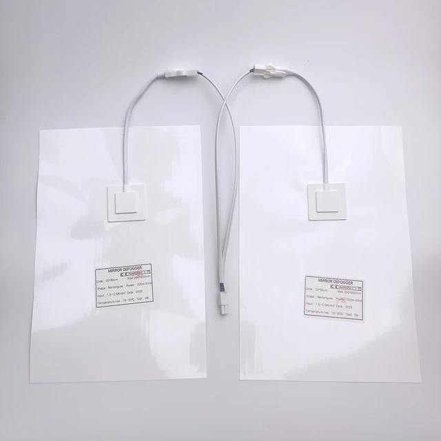 AC 220V PET กระจก defogger pad เครื่องทําความร้อน antifog ฟิล์ม demister pad สําหรับ led กระจกห้องน้ํา led กระจก defogger 3